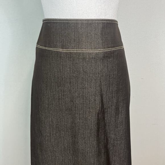 Cache Skirt size 6 Classic Brown Straight Pencil Knee Stretch Casual Career - Picture 2 of 9